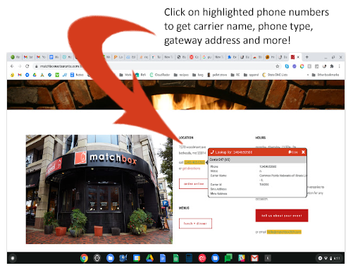 Click on a phone number within your browser